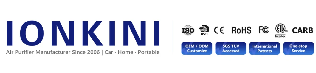 Ionkini New Product Jo-733 Intelligent Smart Sensor Pot Plant Air Cleaner Car Home Office Desktop Negative Ion USB Ionizer Interchangeable Plant Air Purifier