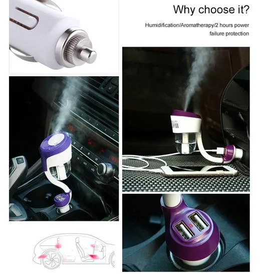 USB Car Humidifier, Mini Portable Humidifiers Air Purifier