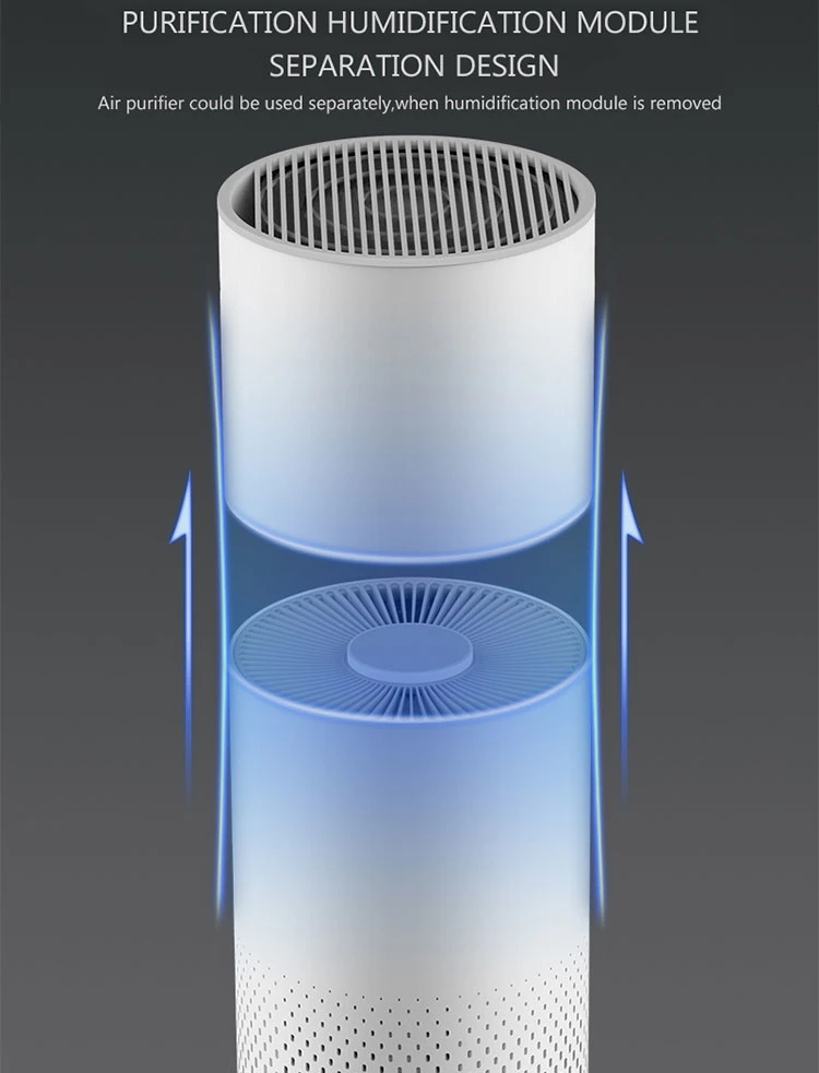 OEM Slim Intelligent Floor Standing Automatic Humidifying Air Purifier for Commercial Office