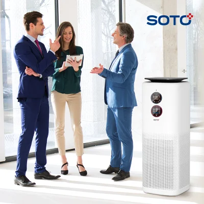 Soto-Y9 Smart Portable Medical Commercial UV Air Purifier with HEPA Filter Large Air Volume Activated Carbon Air Filtration Equipment for School/Office